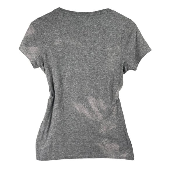 Ann Arbor Pho Sho Womens Small Gray V-Neck Graphic Tee Vietnamese Y2K Bleached - Picture 4 of 9